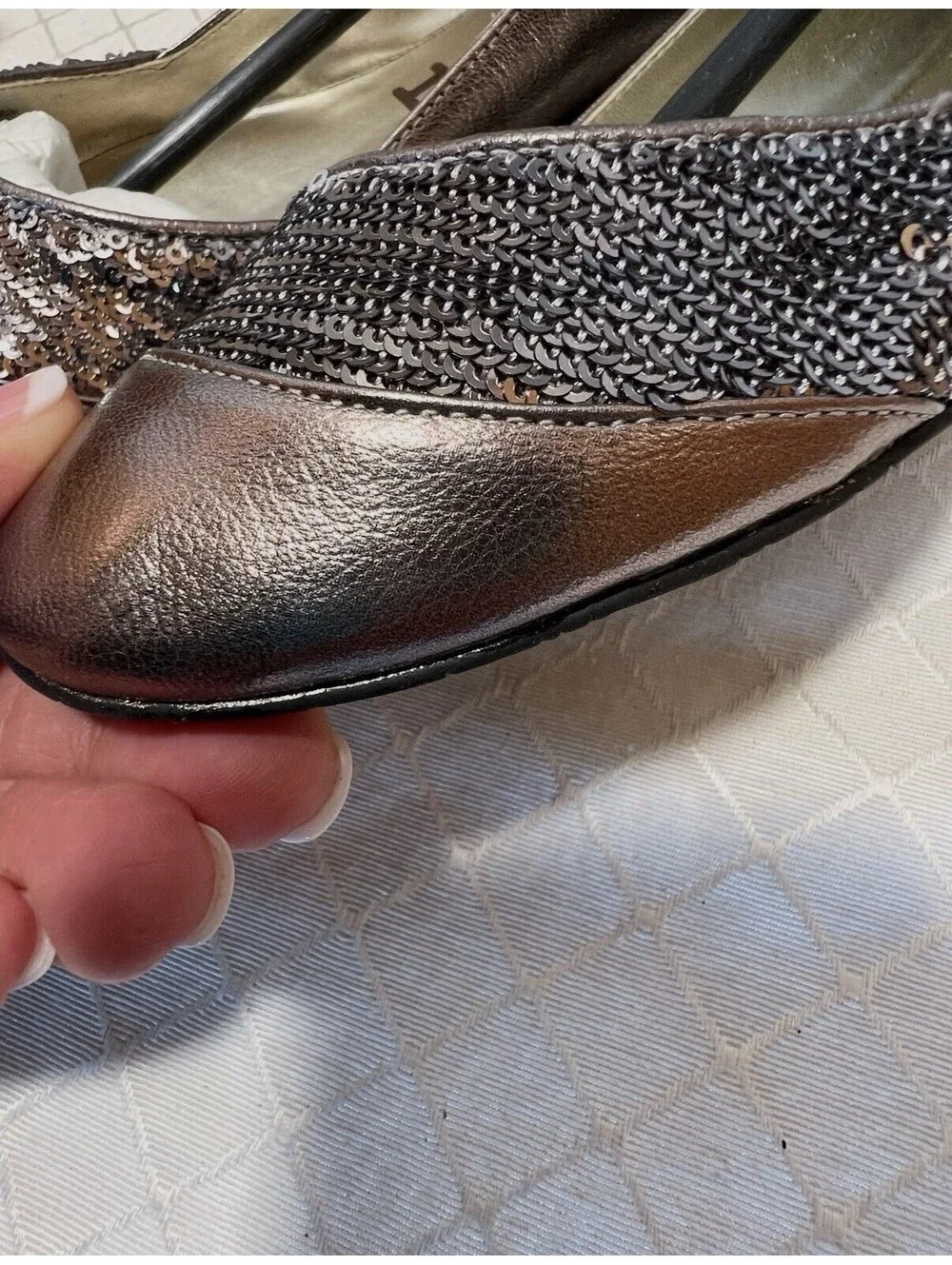Unisa Unboni Pewter Multi Leather ballet flats size 7.5M